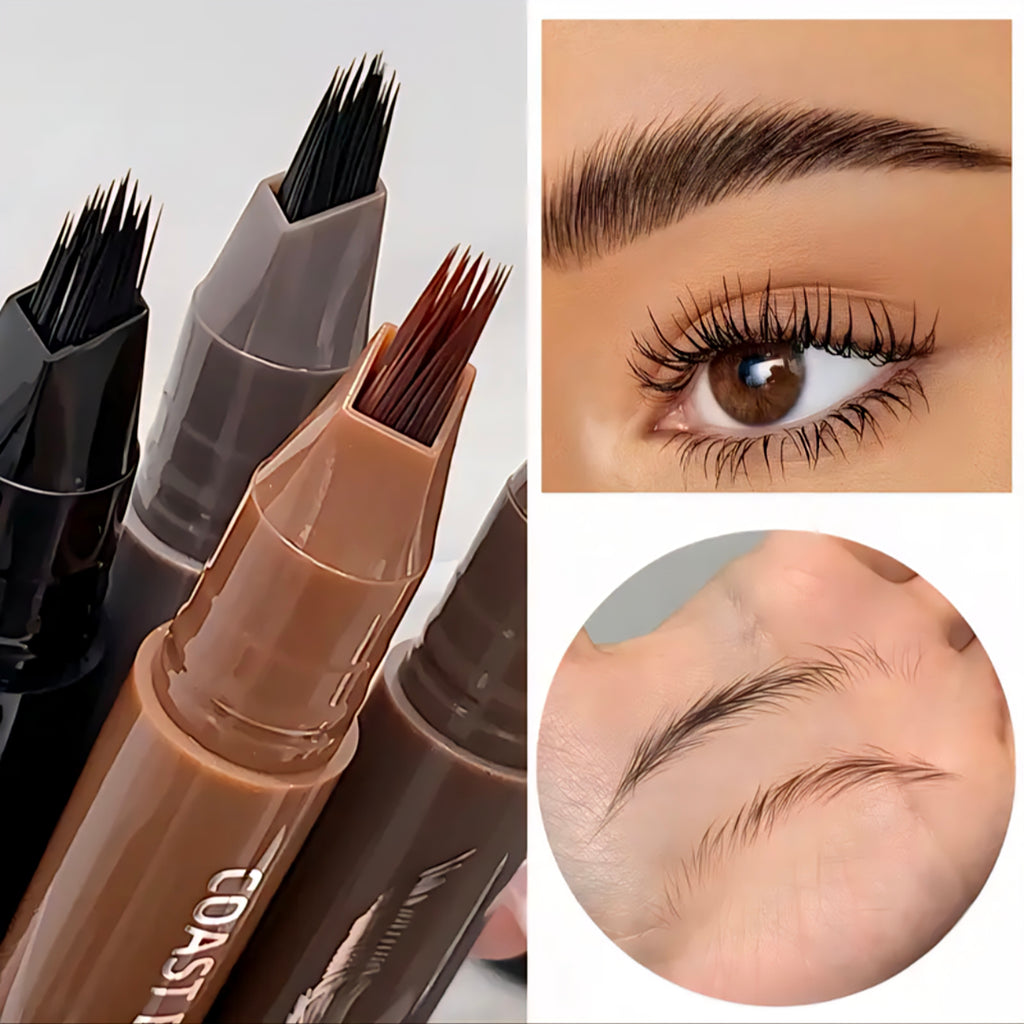 Magic 4-Fork Waterproof Eyebrow Pencil (Microblading Effect)