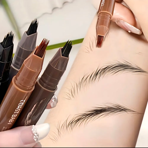 Magic 4-Fork Waterproof Eyebrow Pencil (Microblading Effect)