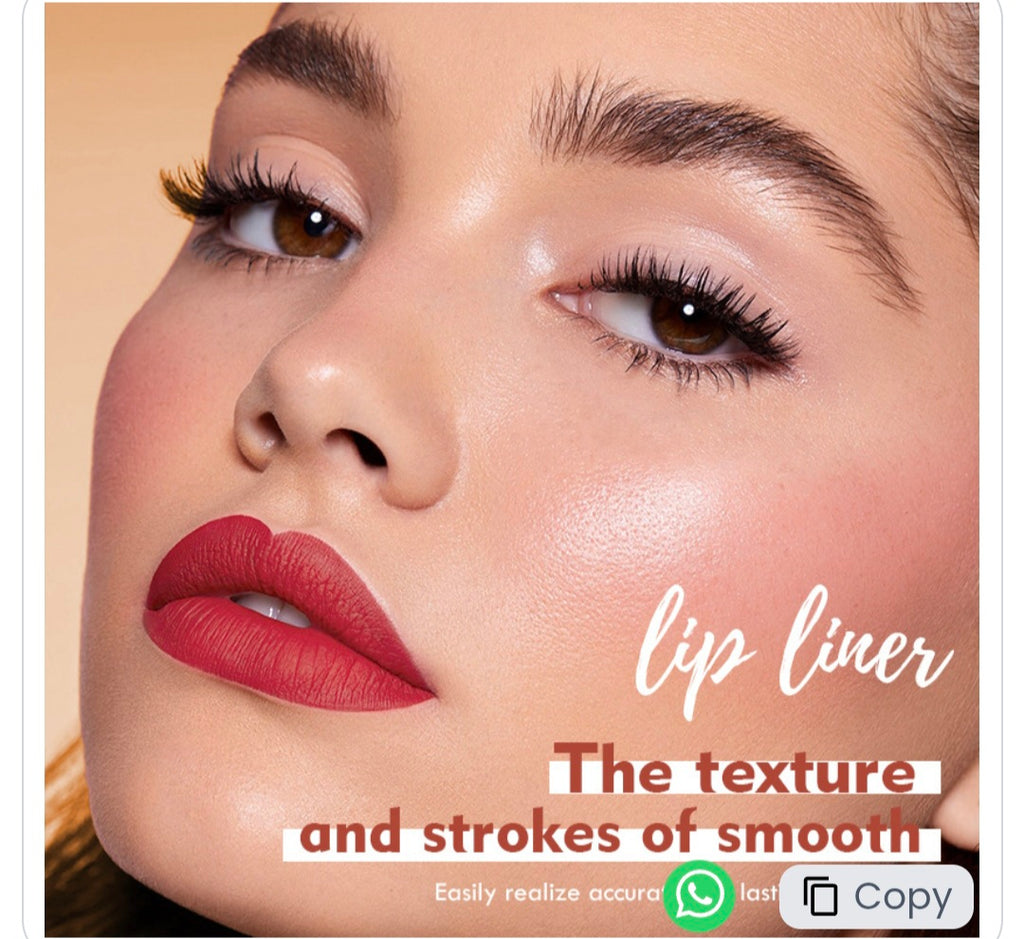 Pudaier 12-Color Matte Lip Liner & Lipstick Pencil Set