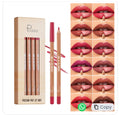 Pudaier 12-Color Matte Lip Liner & Lipstick Pencil Set
